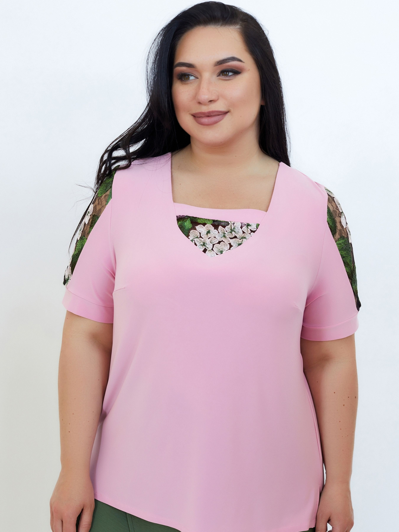 Блуза All Posa модель ap100679p-rozhevij Фото