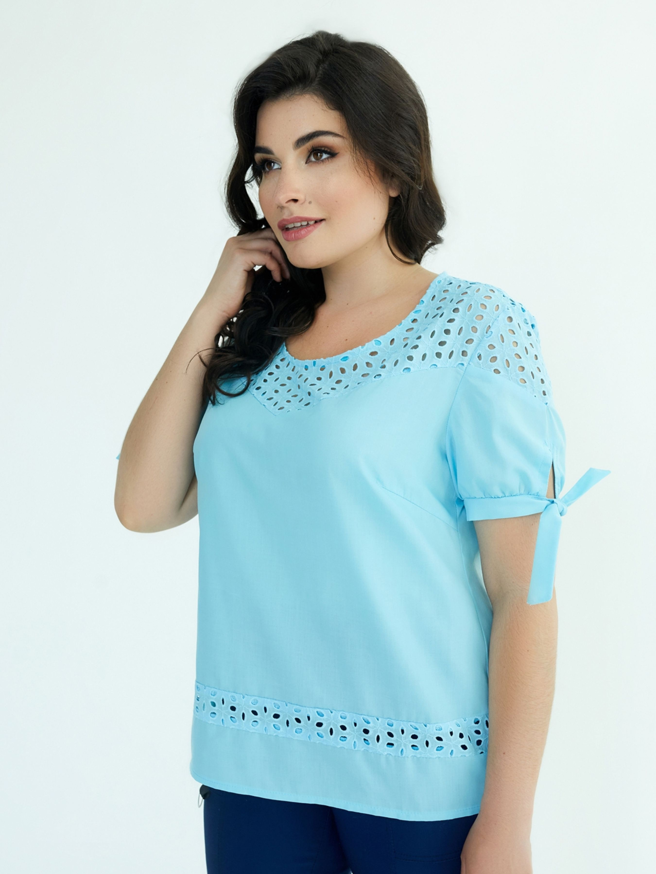 Блуза All Posa модель ap100179p-blakitnij Фото