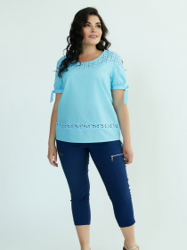 Блуза All Posa модель ap100179p-blakitnij Фото