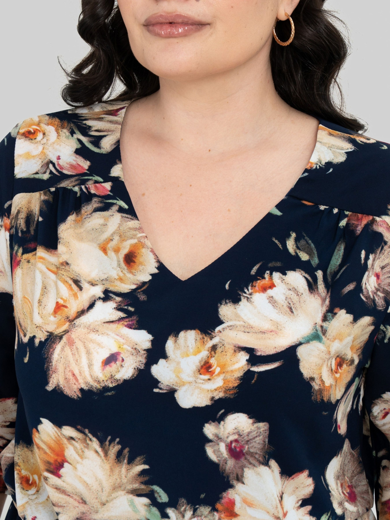 Сукня міді All Posa модель ap102464p-sinj-z-zhovtim Фото