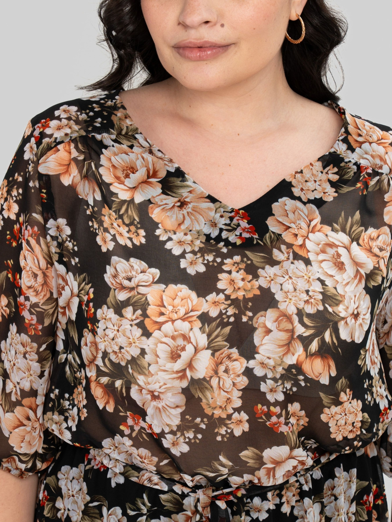 Платье миди All Posa модель ap102464p-chornij-z-bezhevim Фото