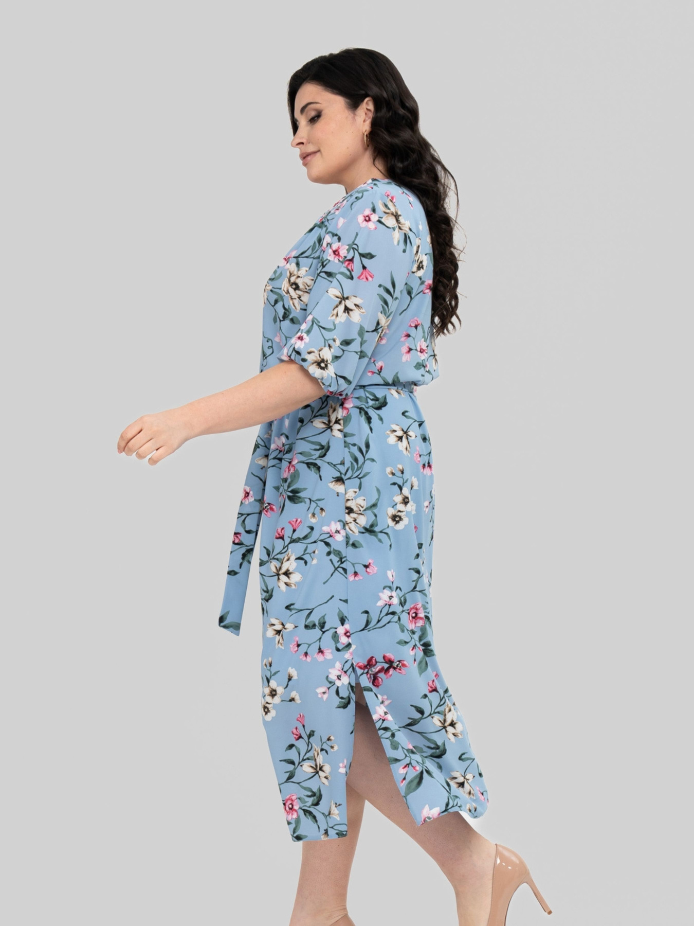 Сукня міді All Posa модель ap102464p-blakitnij Фото