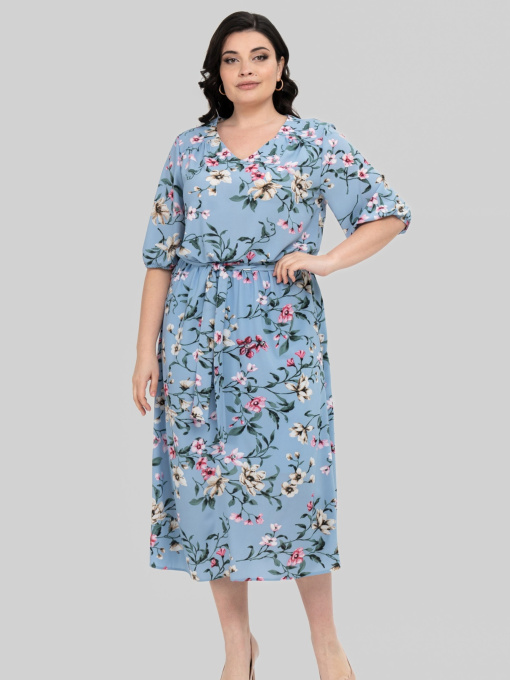 Сукня міді All Posa модель ap102464p-blakitnij Фото