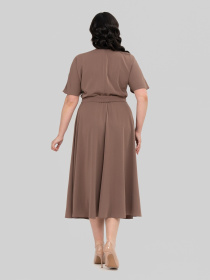 Платье миди All Posa модель ap102448p-korichnevij Фото