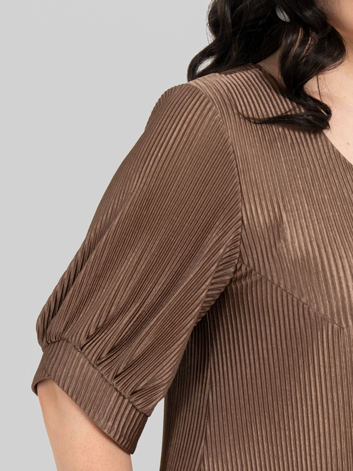 Платье миди All Posa модель ap102433p-shokolad Фото