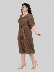 Платье миди All Posa модель ap102433p-shokolad Фото