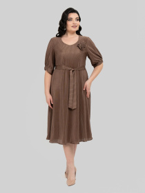 Платье миди All Posa модель ap102433p-shokolad Фото