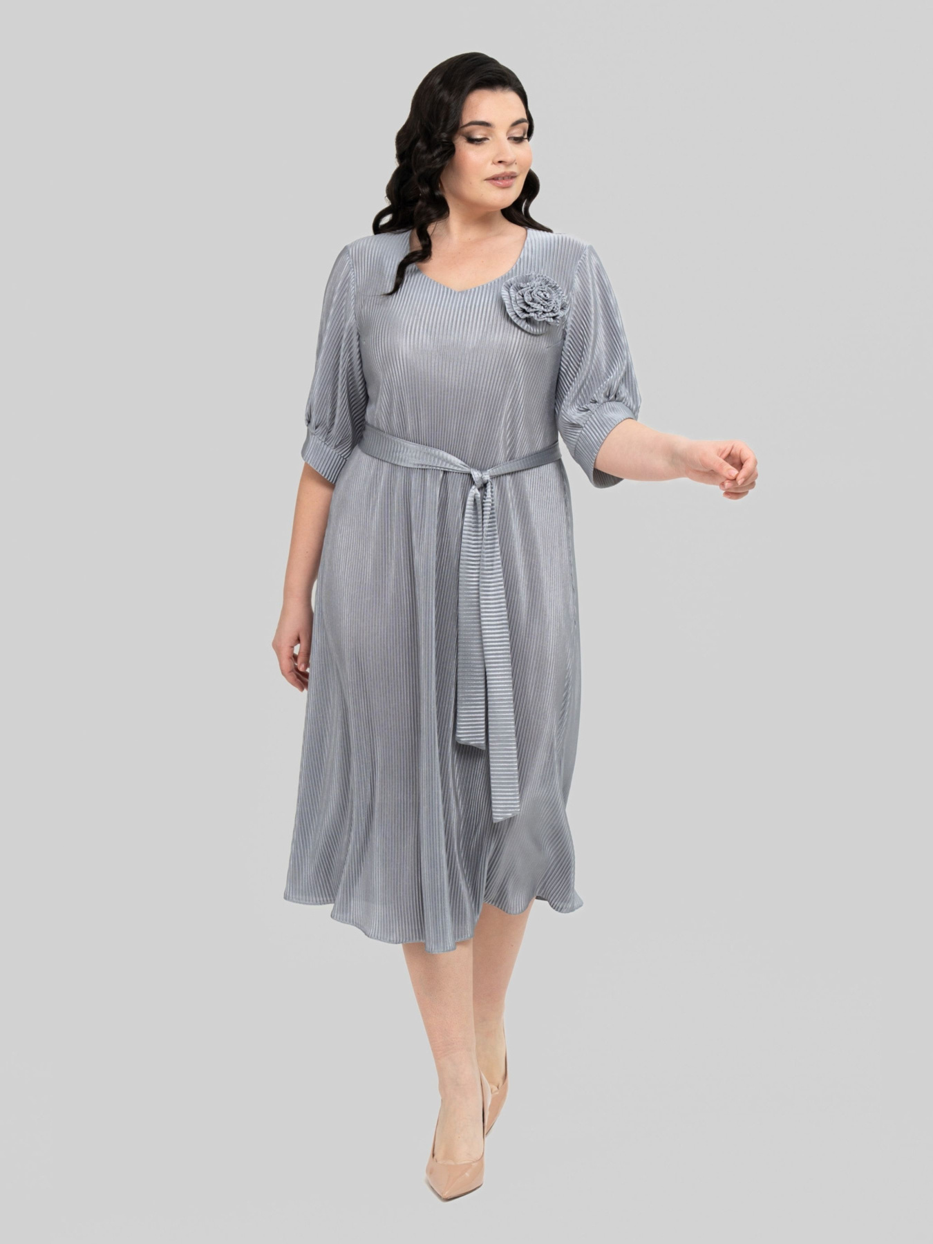 Платье миди All Posa модель ap102433p-srij Фото