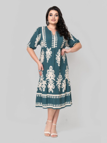 Сукня міді All Posa модель ap102386p-bryuza Фото