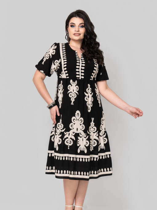 Платье миди All Posa модель ap102386p-chornij Фото