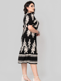 Платье миди All Posa модель ap102386p-chornij Платье миди All Posa модель ap102386p-chornij Фото