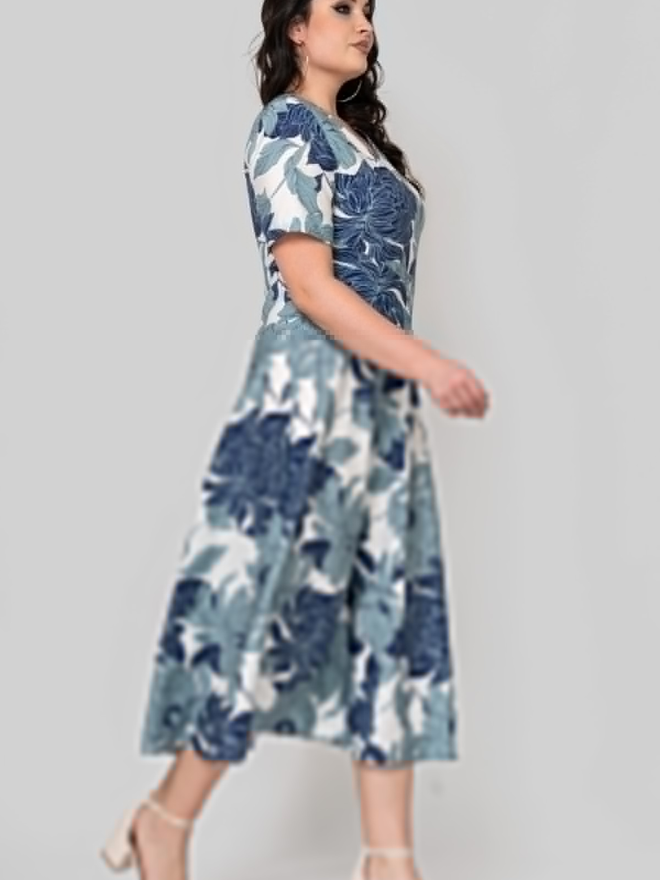 Сукня міді All Posa модель ap102375p-molochno-fstashkovij Фото