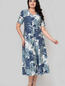 Платье миди All Posa модель ap102375p-molochno-fstashkovij Фото