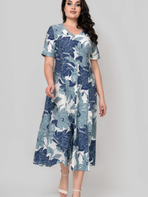 Сукня міді All Posa модель ap102375p-molochno-fstashkovij Фото