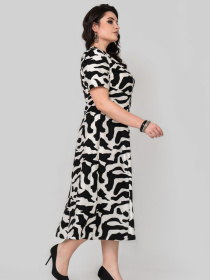 Платье миди All Posa модель ap102375p-chorno-blij Фото