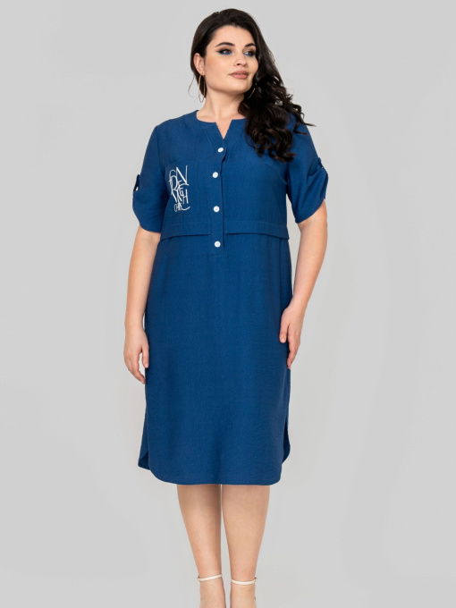 Платье миди All Posa модель ap102363p-sinj Фото