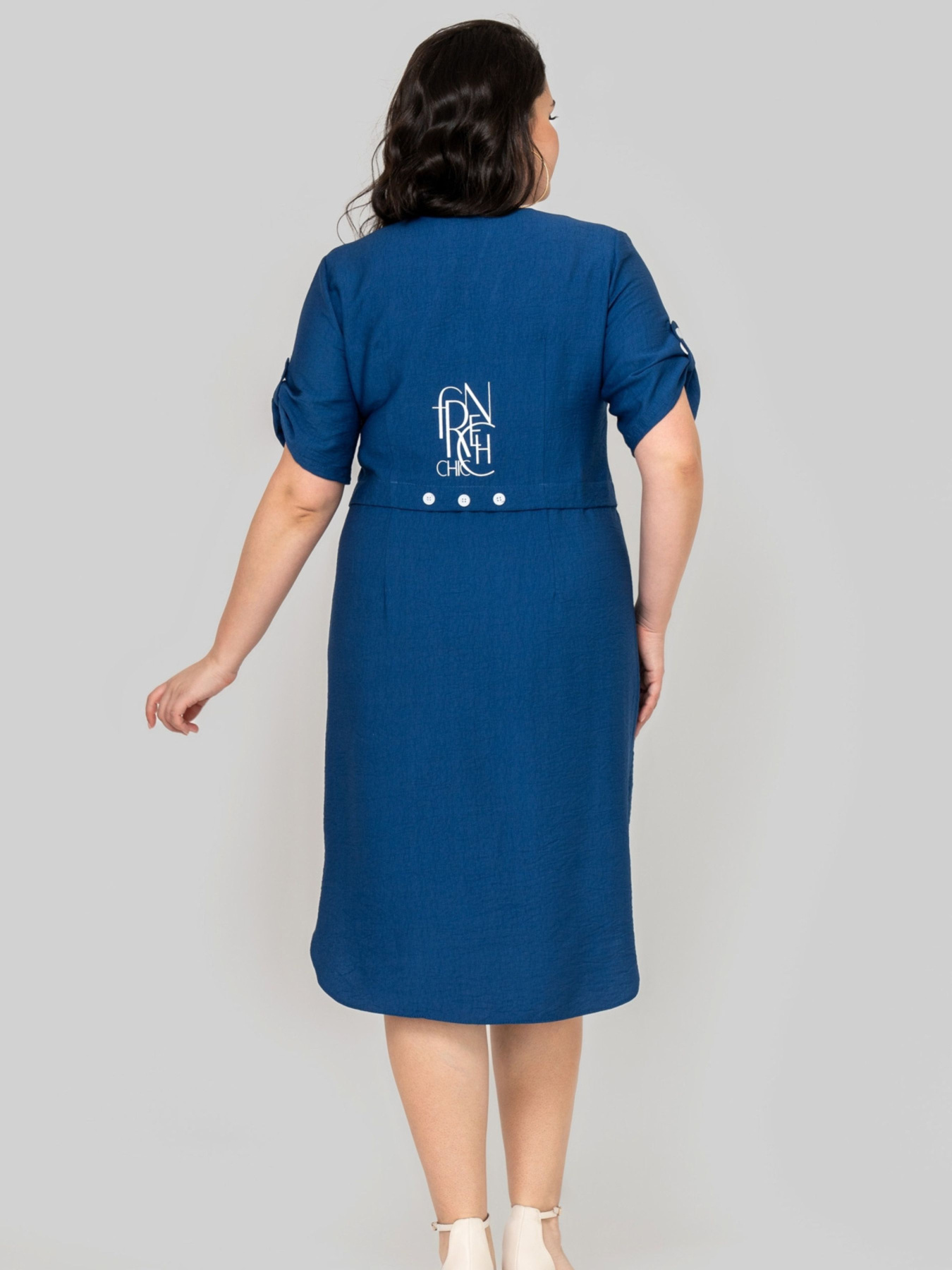 Платье миди All Posa модель ap102363p-sinj Фото