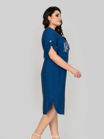 Платье миди All Posa модель ap102363p-sinj Фото