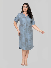 Сукня міді All Posa модель ap102363p-dzhins Фото