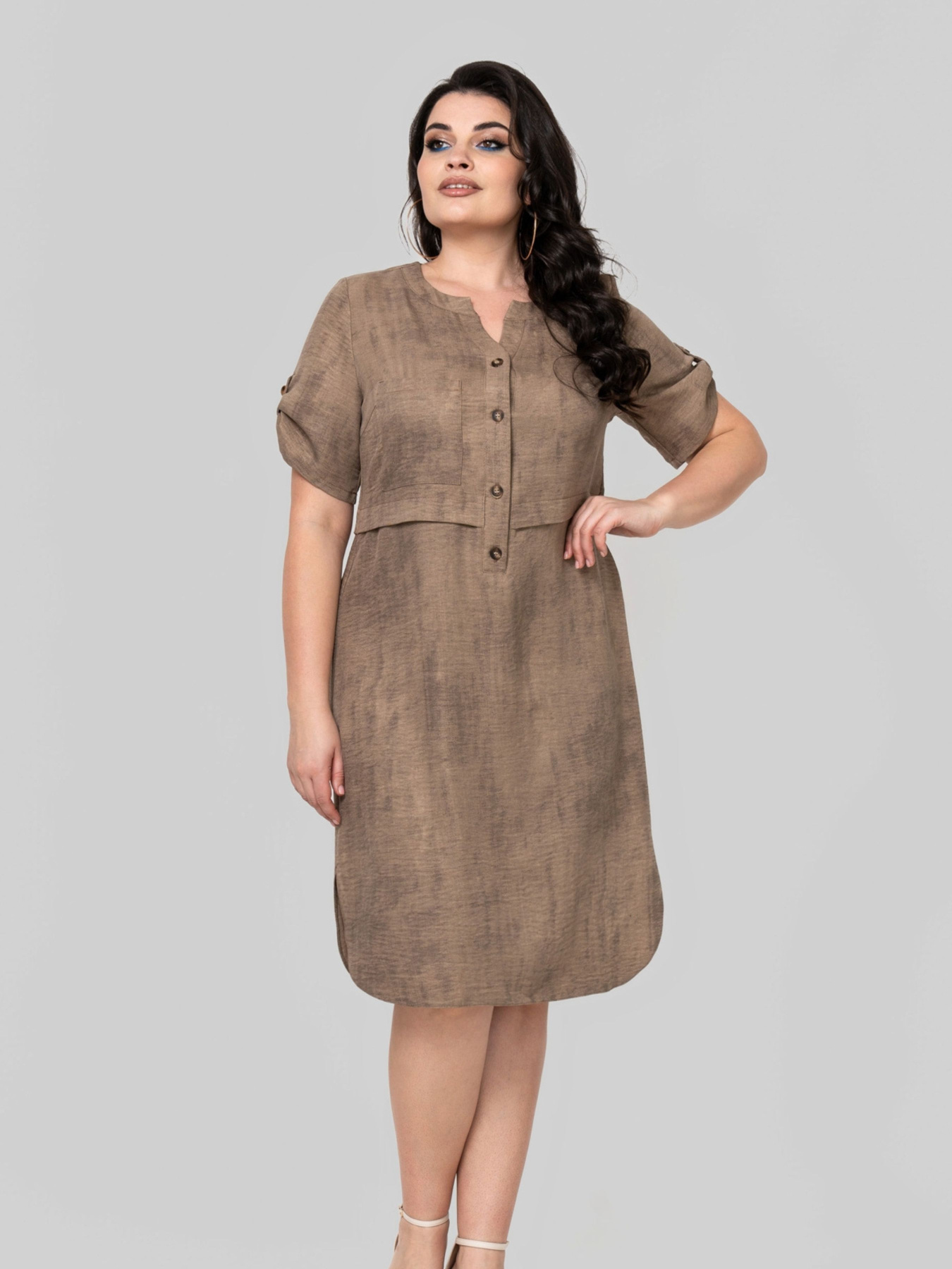 Платье миди All Posa модель ap102363p-sepq Фото