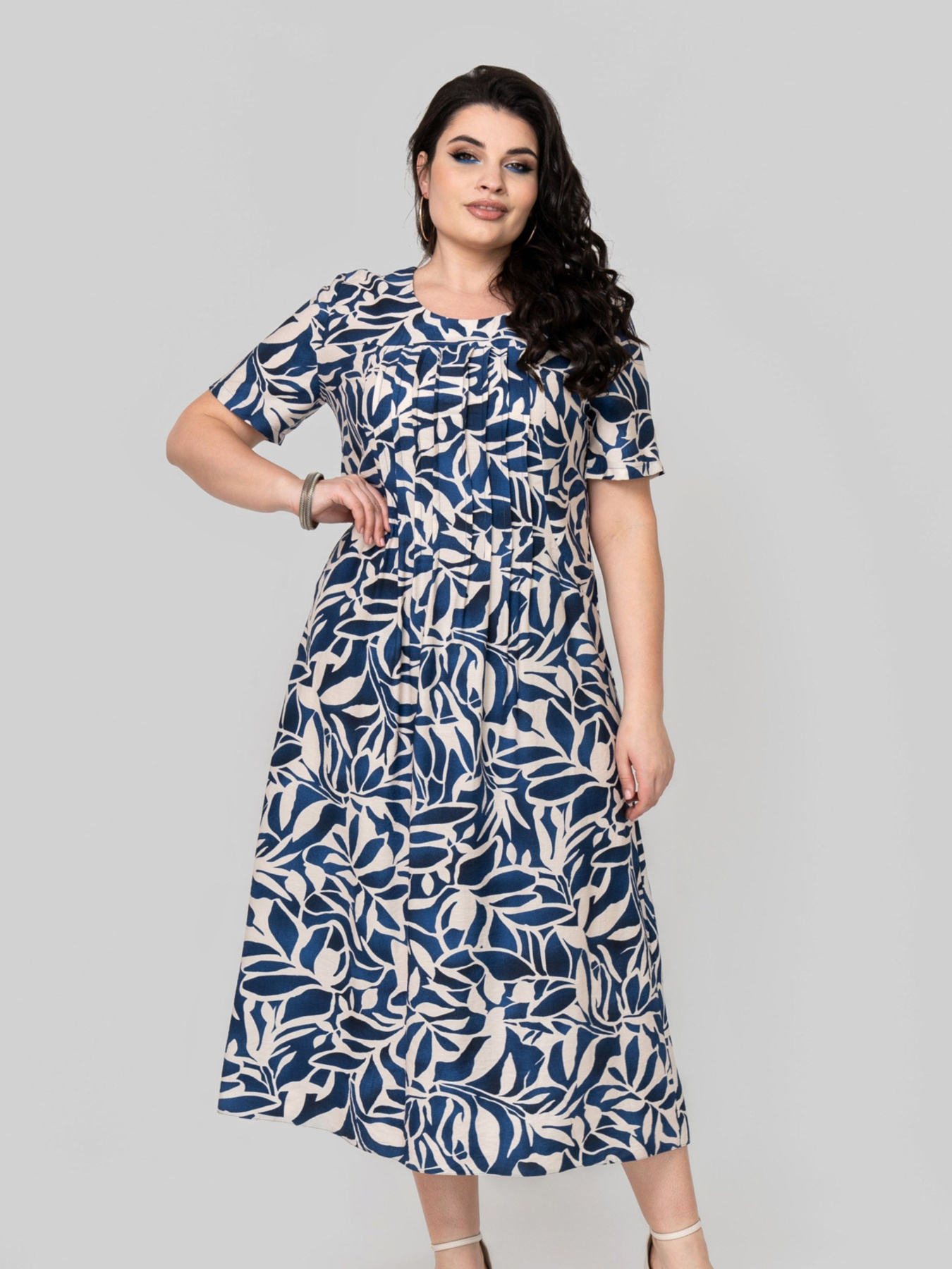 Платье миди All Posa модель ap102352p-sinj Фото