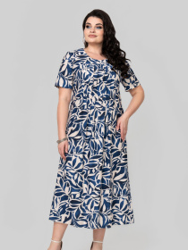 Платье миди All Posa модель ap102352p-sinj Фото