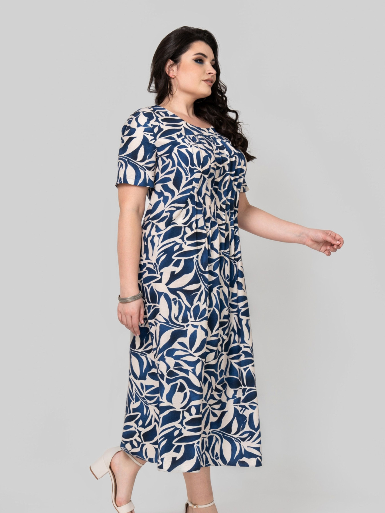 Платье миди All Posa модель ap102352p-sinj Фото