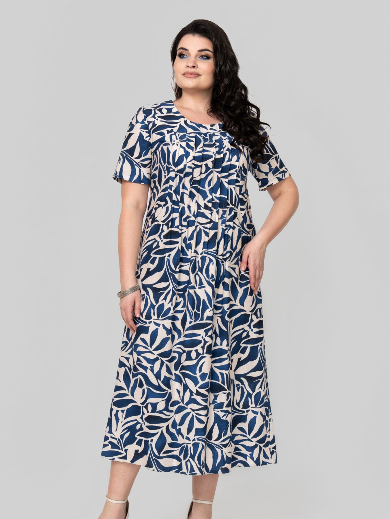 Платье миди All Posa модель ap102352p-sinj Фото