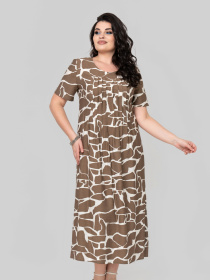 Платье миди All Posa модель ap102352p-psochnij-kamnnq Фото