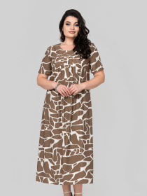 Платье миди All Posa модель ap102352p-psochnij-kamnnq Фото