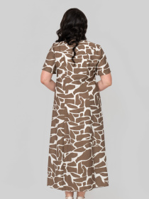 Платье миди All Posa модель ap102352p-psochnij-kamnnq Фото