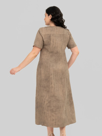 Сукня міді All Posa модель ap102352p-sepq Сукня міді All Posa модель ap102352p-sepq Фото