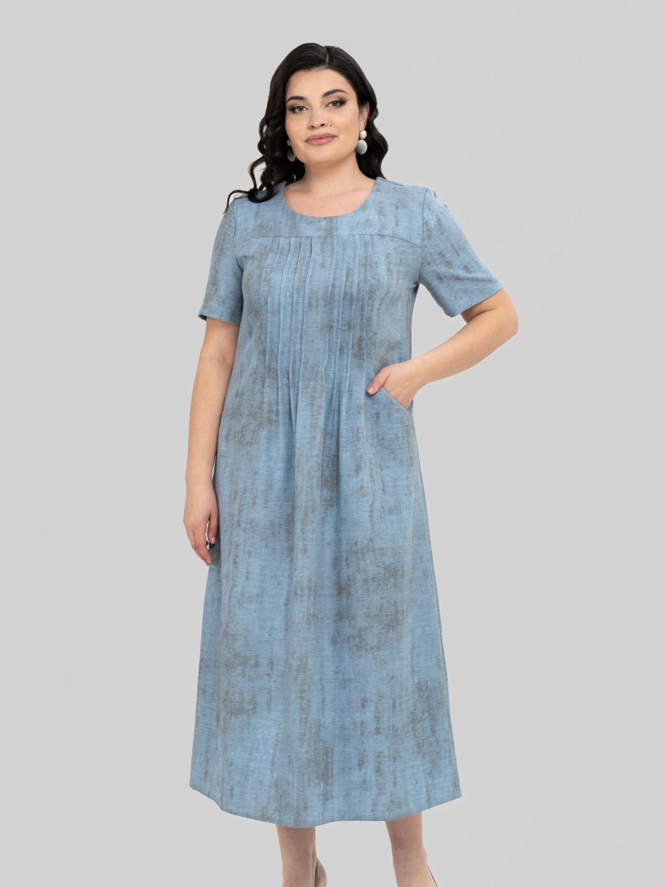 Сукня міді All Posa модель ap102352p-dzhins Фото