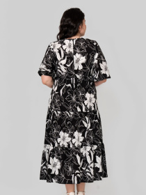 Сукня міді All Posa модель ap102345p-chorno-blij Фото