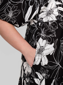 Сукня міді All Posa модель ap102345p-chorno-blij Фото