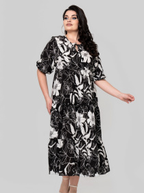 Платье миди All Posa модель ap102345p-chorno-blij Фото