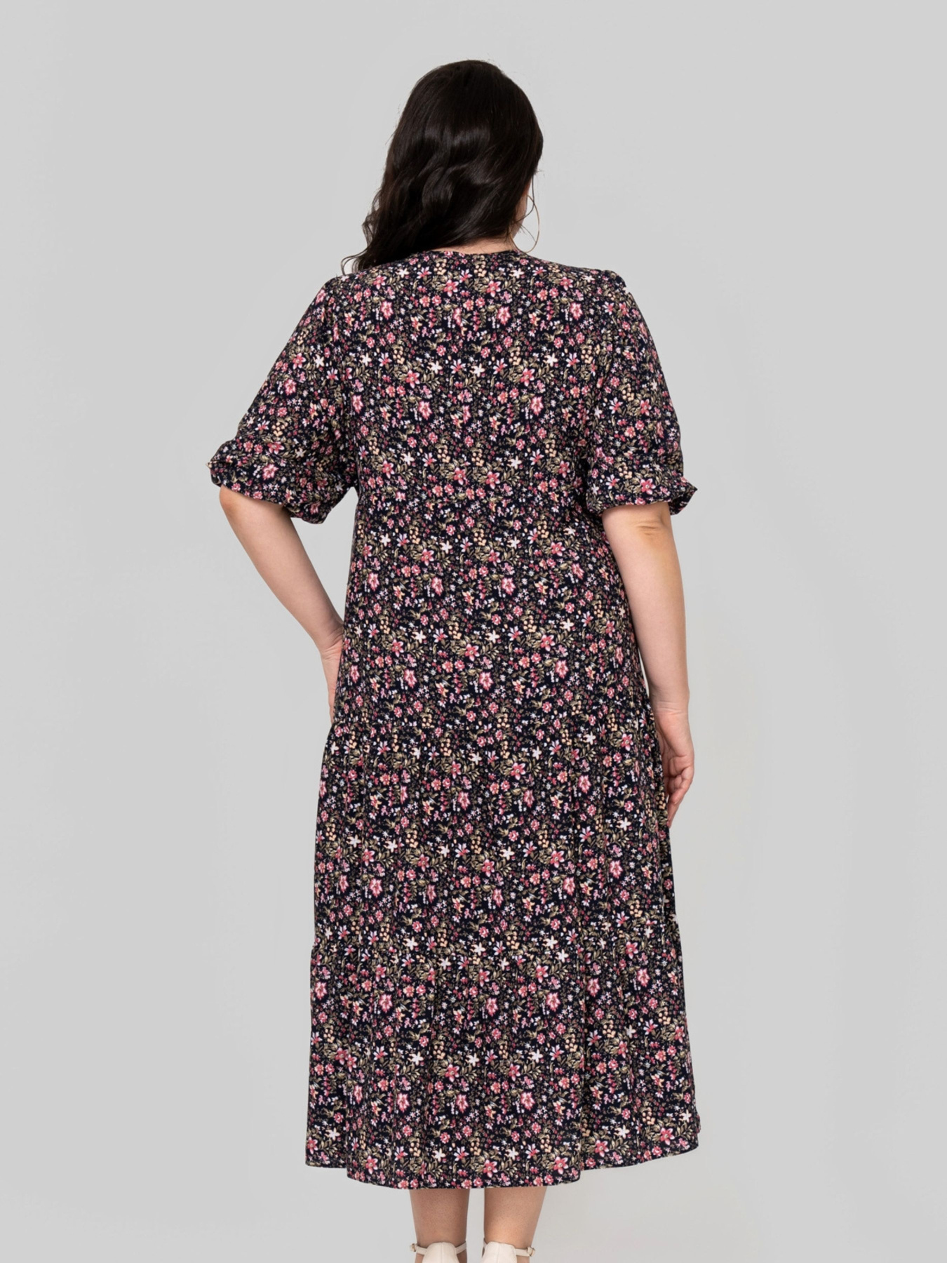 Сукня міді All Posa модель ap102345p-temno-sinj Фото