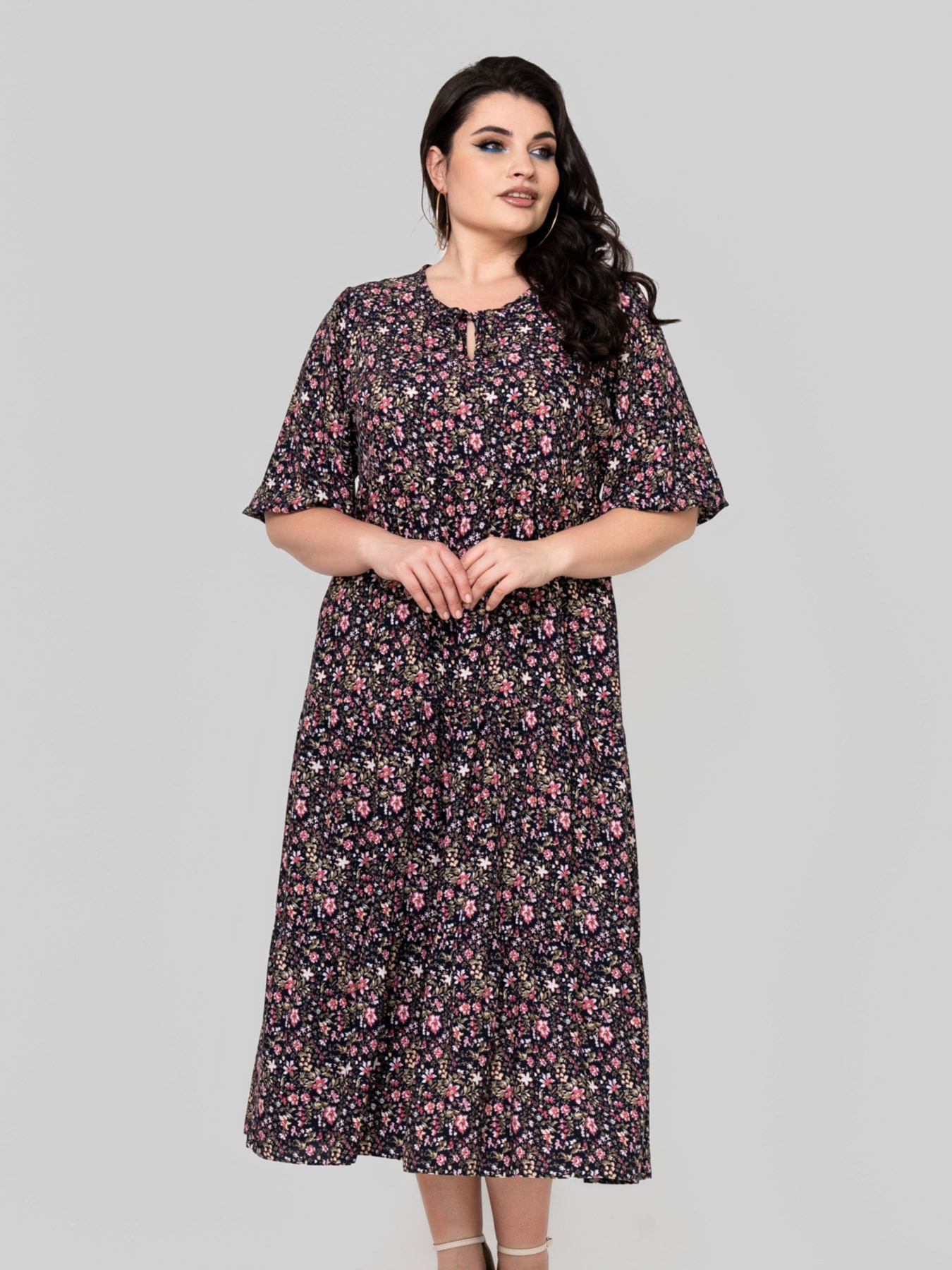 Сукня міді All Posa модель ap102345p-temno-sinj Фото