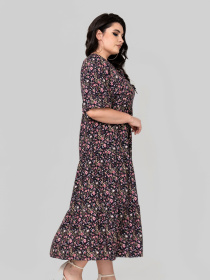 Сукня міді All Posa модель ap102345p-temno-sinj Фото