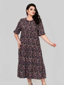 Платье миди All Posa модель ap102345p-temno-sinj Фото