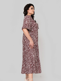 Сукня міді All Posa модель ap102345p-vinogradnij Фото