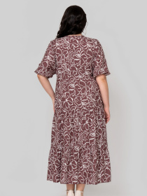 Сукня міді All Posa модель ap102345p-vinogradnij Фото