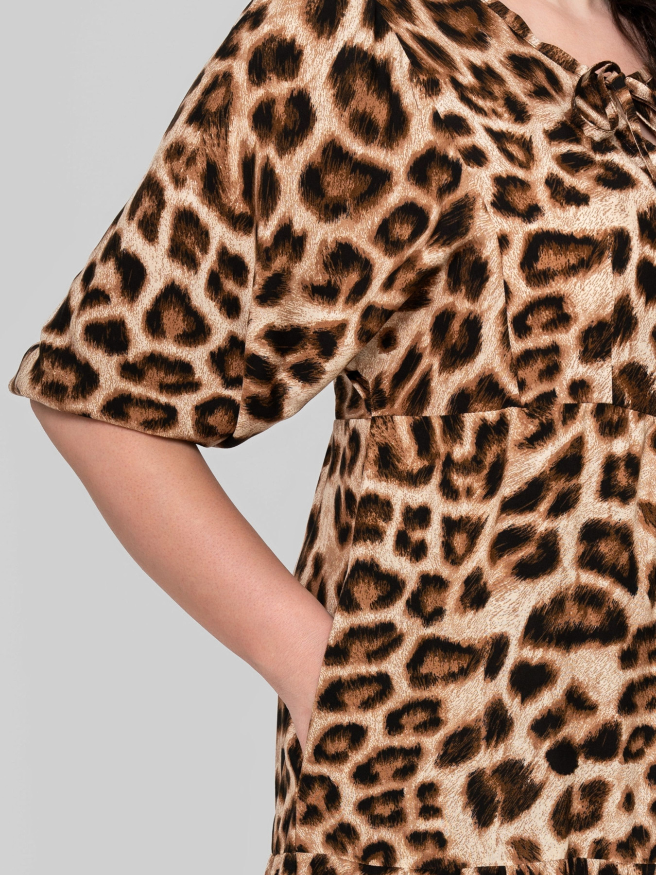 Платье миди All Posa модель ap102345p-leopard Фото