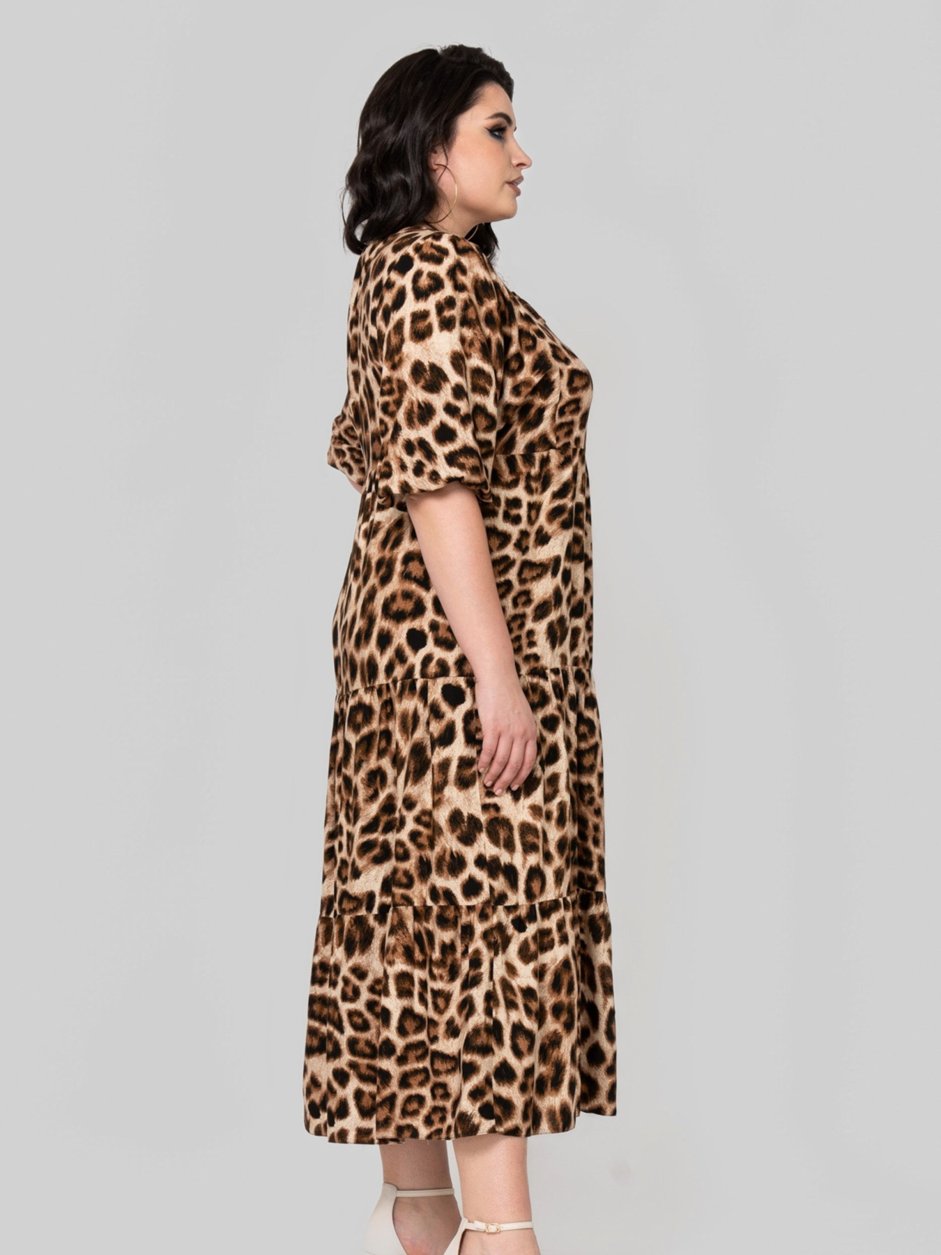 Платье миди All Posa модель ap102345p-leopard Фото