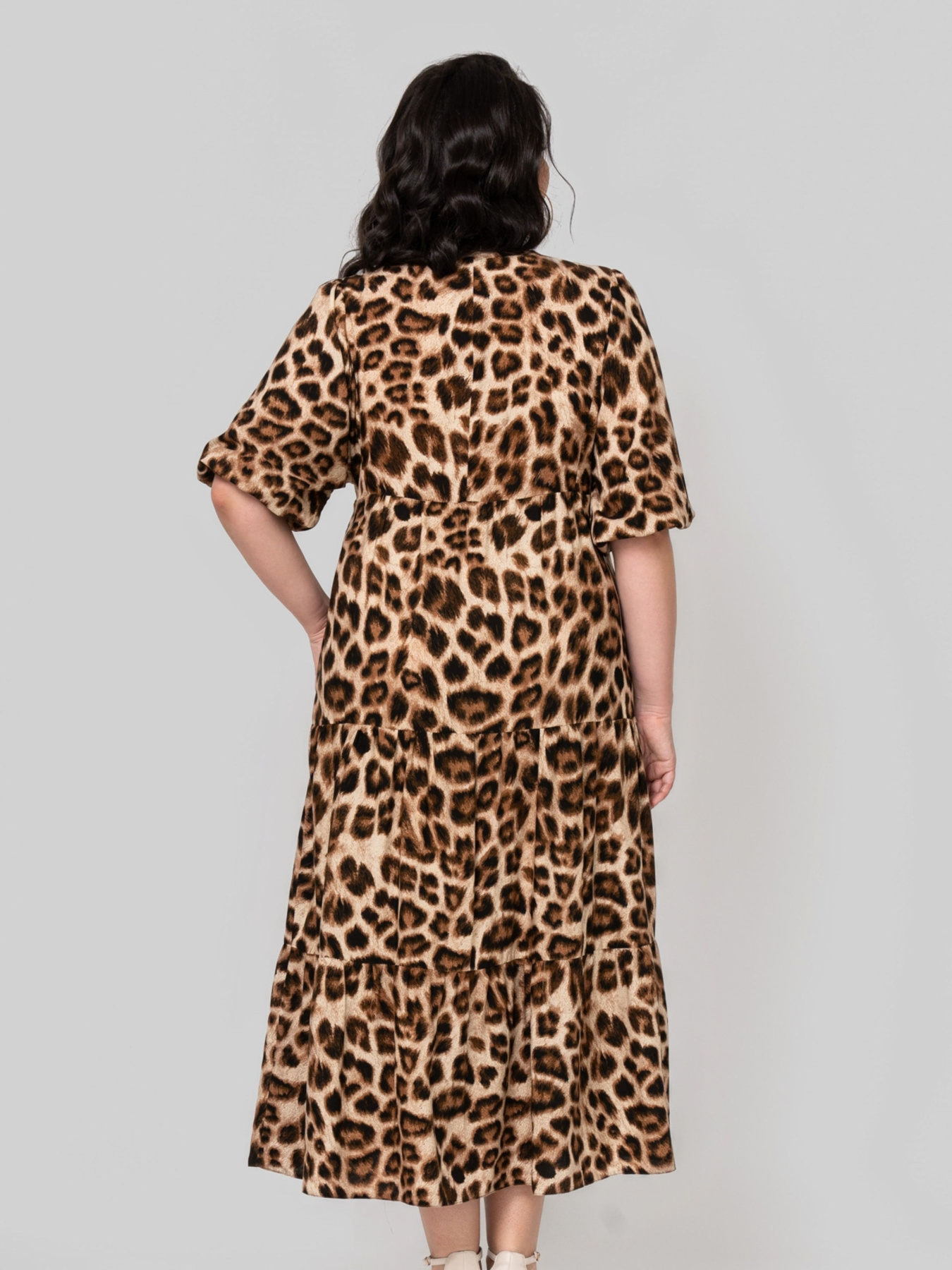 Платье миди All Posa модель ap102345p-leopard Фото