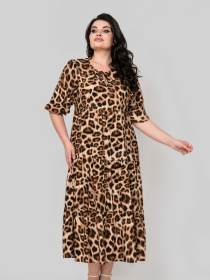Платье миди All Posa модель ap102345p-leopard Фото