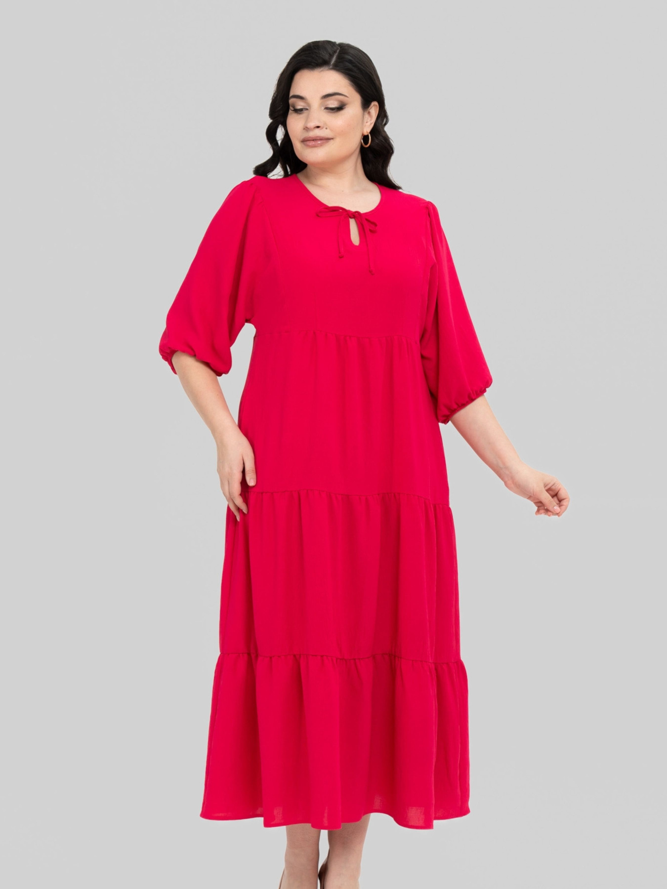 Платье миди All Posa модель ap102345p-fuksq Фото