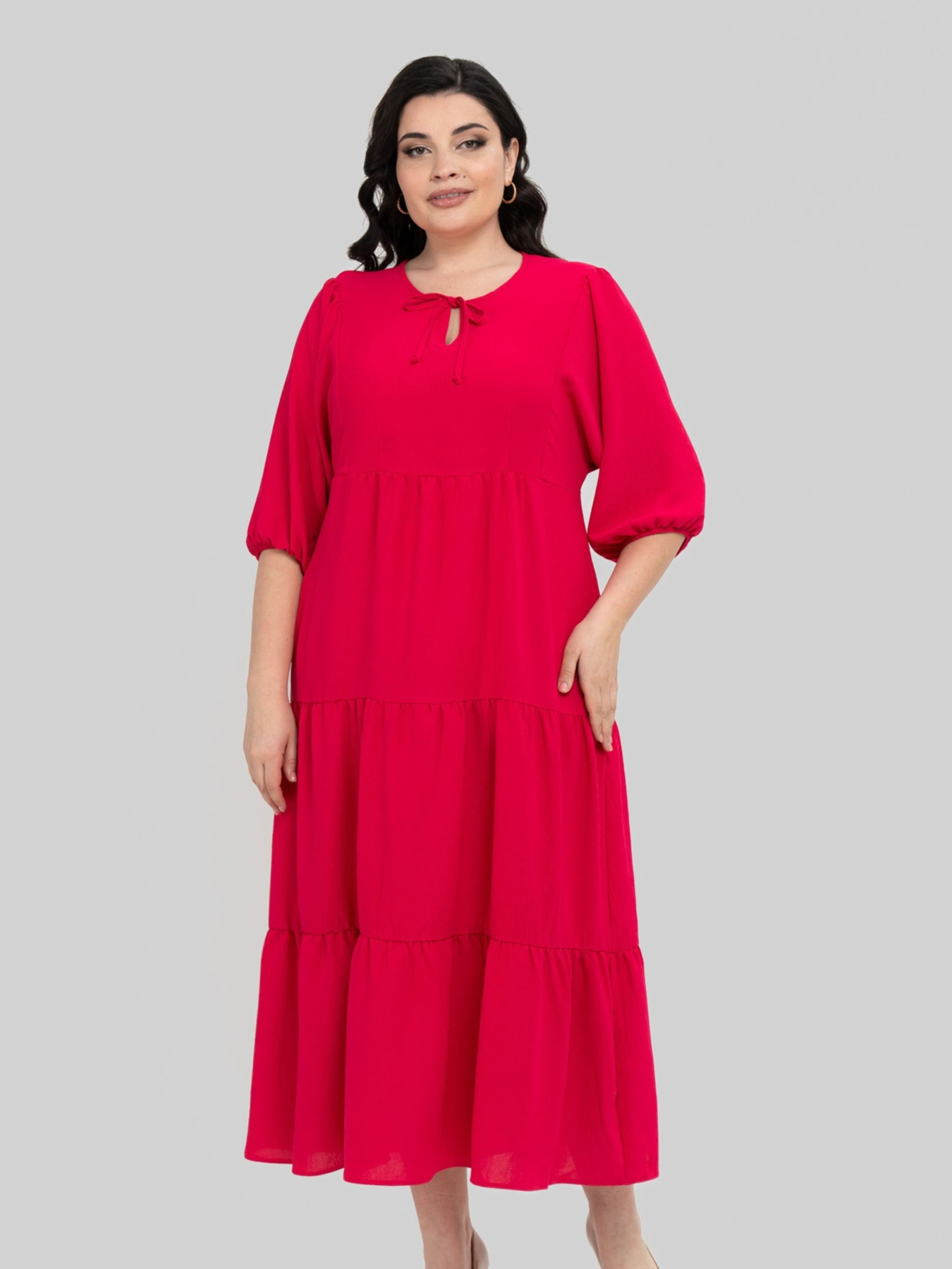 Сукня міді All Posa модель ap102345p-fuksq Фото