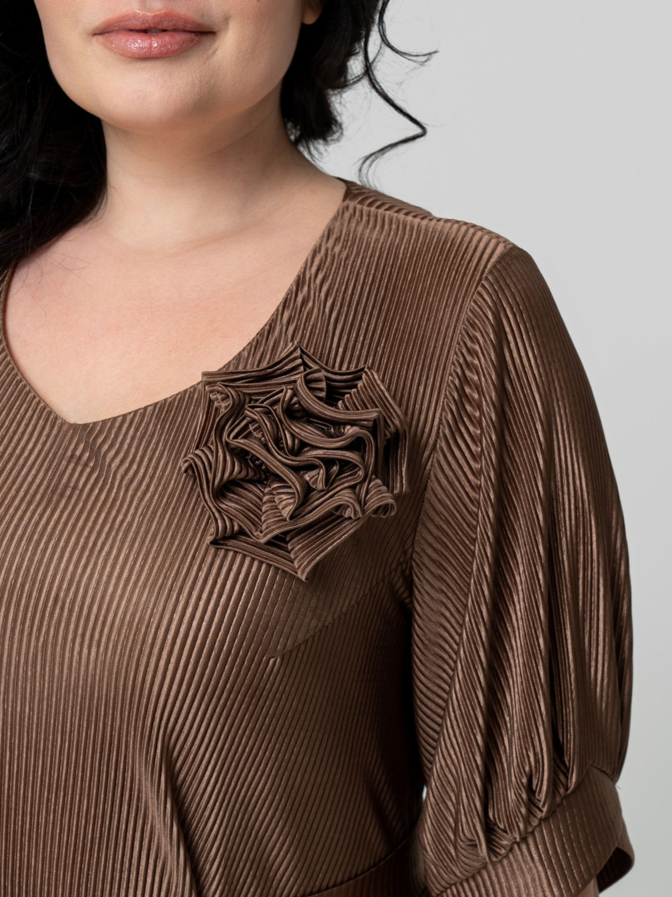 Платье макси All Posa модель ap102343p-shokolad Фото