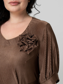 Платье макси All Posa модель ap102343p-shokolad Фото